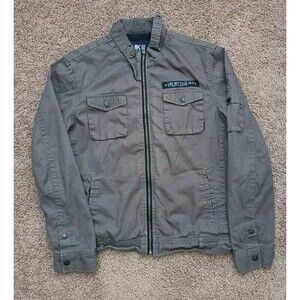 Vintage French Connection Jacket Women's Size Medium Full Zip Green Pockets